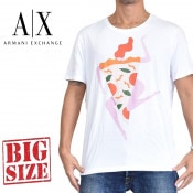 ��SALE�� �礭�������� ��� ����ޡ��˥����������� A/X ARMANI EXCHANGE �����ץ��� ���롼�ͥå� Ⱦµ�ԥ���� REGULAR FIT �� �ۥ磻�� XL XXL 