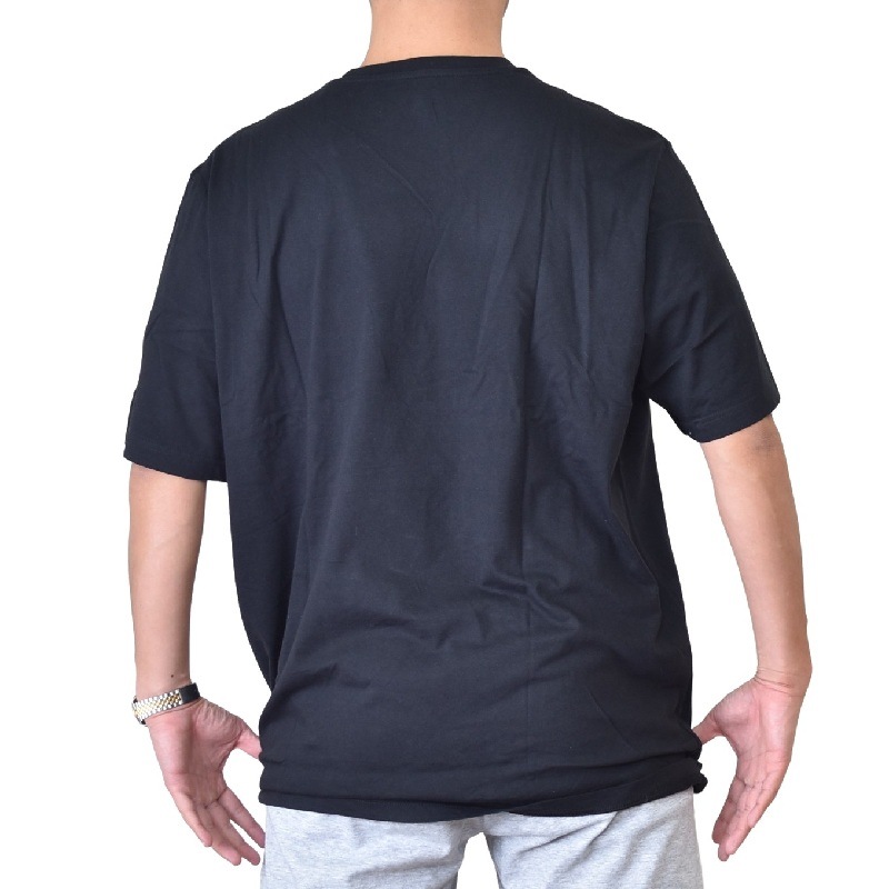 大きいサイズ メンズ adidas アディダス 半袖Ｔシャツ ロゴプリント GL0057 XXL 6XO 黒 ブラック 【メール便対応】 [M便  1/1] | 大きいサイズのメンズ服専門店 deff