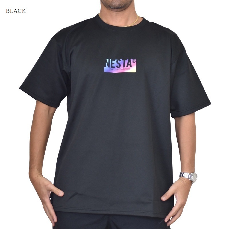 大きいサイズ メンズ ネスタブランド Nesta Brand Dry グラデ ボックス ロゴ Tシャツ 黒 白 ブラック ホワイト Xxl Xxxl メール便対応 M便 1 1 大きいサイズのメンズ服専門店 Deff