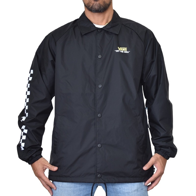 大きいサイズ メンズ Vans バンズ ヴァンズ スポンジボブ コラボ コーチジャケット アウター ナイロン Usaモデル Xl Xxl 大きいサイズのメンズ服専門店 Deff