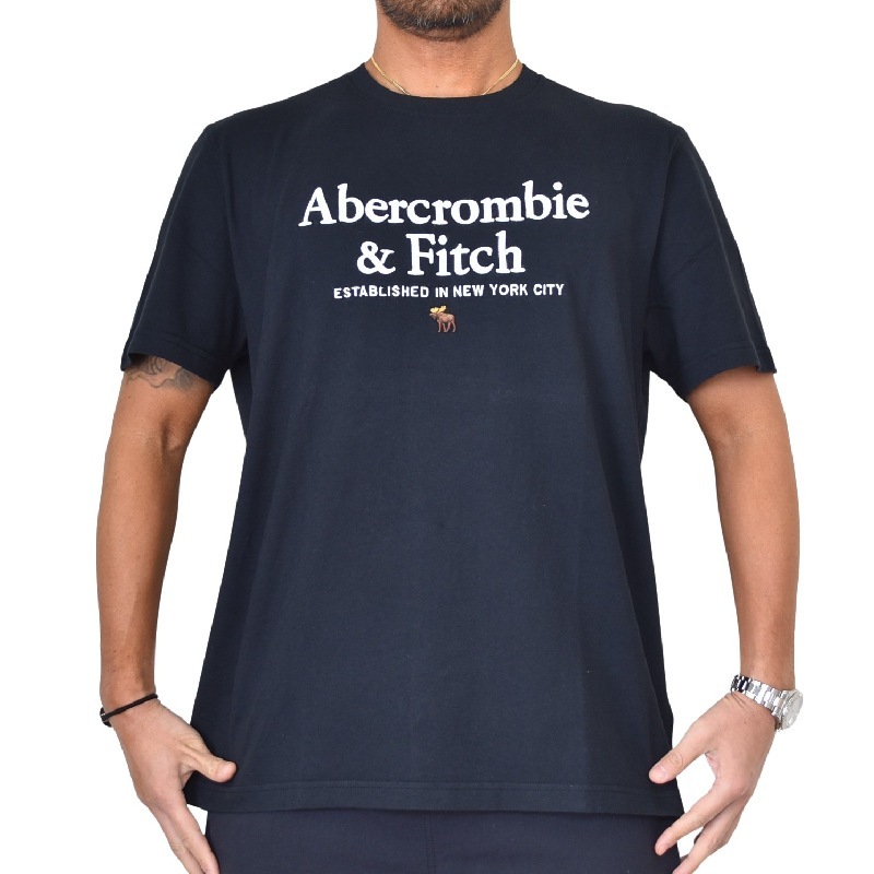 大きいサイズ メンズ アバクロ Abercrombie Fitch 半袖 クルーネック Tシャツ Embroidered Logo Tee Xxl メール便対応 M便 1 1 大きいサイズのメンズ服専門店 Deff