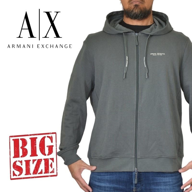 Armani Exchange メンズ　フード付きグレージャケット　Мサイズ 楽天市場】アルマーニエクスチェンジ パーカー 8NZMPC ZJ1ZZ