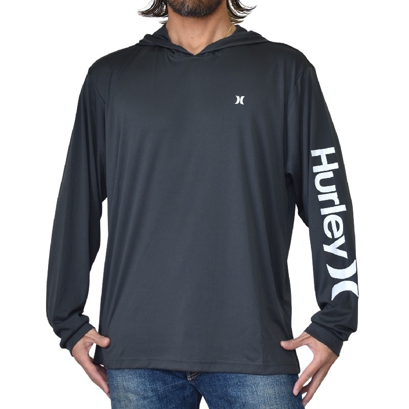 大きいサイズ メンズ Hurley ハーレー アームロゴ フード 長袖