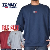 SALE礭 TOMMY HILFIGER JEANS ȥߡҥե åȥ ץ륪С 롼ͥå ȥ졼ʡ ΢ ݥ ӥå륨å XL XXL