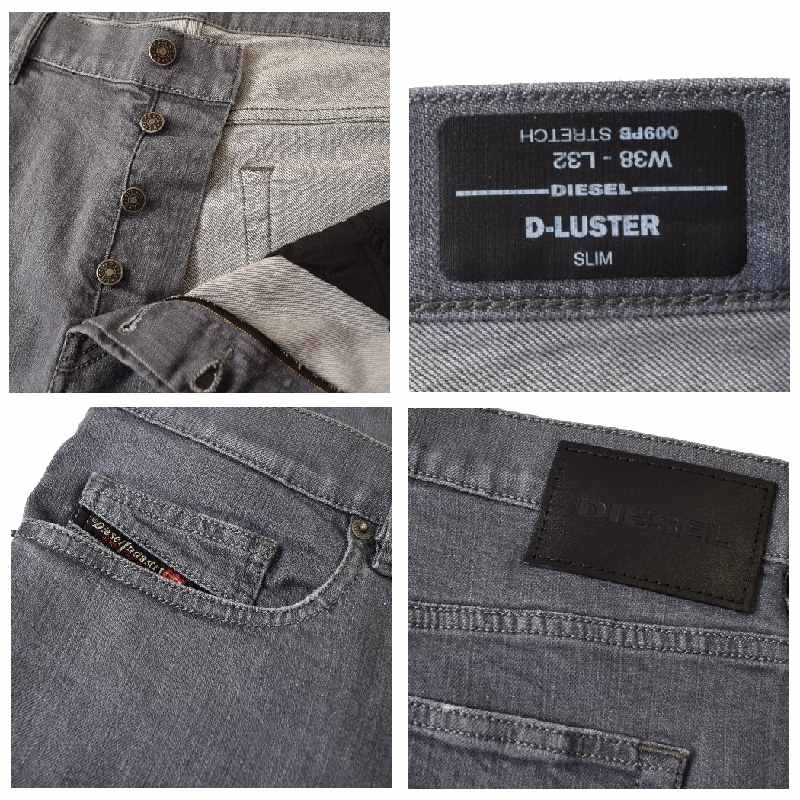 diesel クラッシュ ワイド ブラックデニム