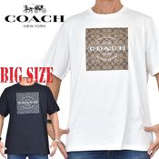 COACH コーチ スウェット トレーナー シグネチャー 総柄 ワンポイント M 大きいサイズ メンズ COACH コーチ クルーネック スウェット 裏