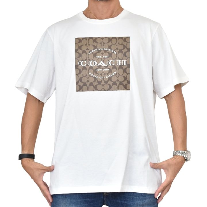 大きいサイズ メンズ COACH コーチ 半袖Tシャツ ボックスロゴ XXL