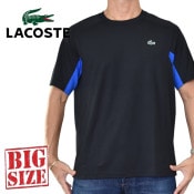 �礭�������� ��� Lacoste �饳���� ���롼�ͥå� Ⱦµ�ԥ���� ®�� ULTRA DRY �֥�å� �� XL XXL XXXL XXXXL [M�� 1/1]