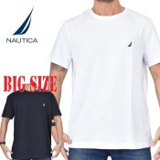 礭  NAUTICA Ρƥ Ρ Ⱦµ T ݥȻɽ 롼ͥå ֥å ۥ磻 Crewneck Deck T-Shirt XL XXL XXXL [M 1/1]