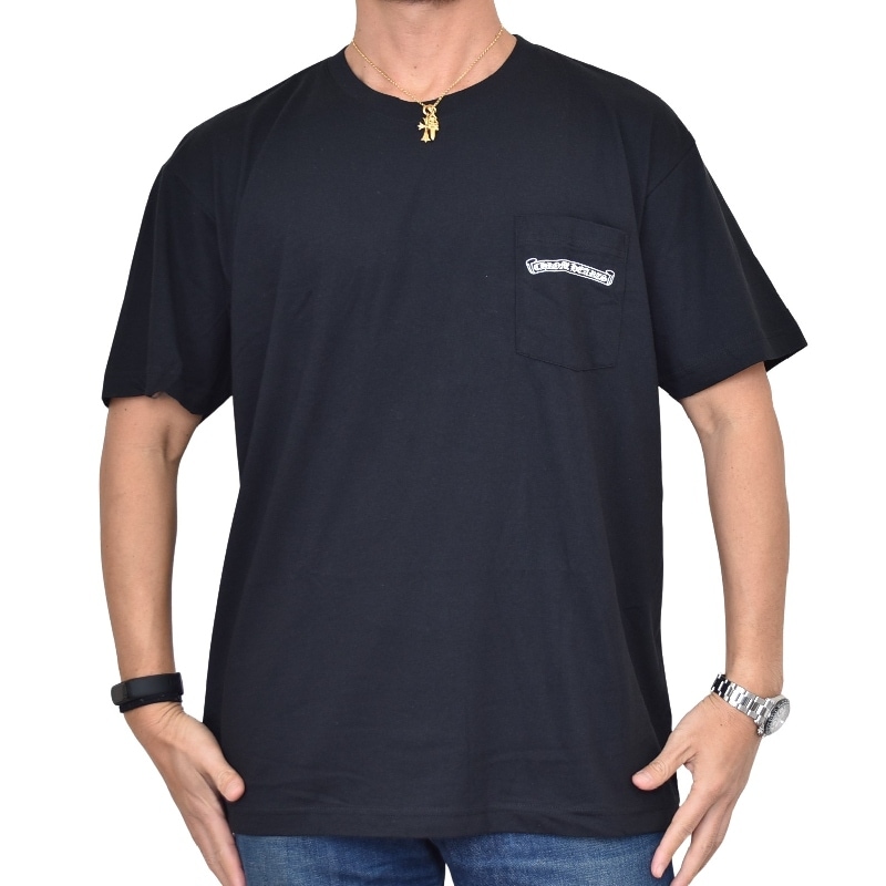 大きいサイズ メンズ CHROME HEARTS クロムハーツ 半袖 Tシャツ 黒  