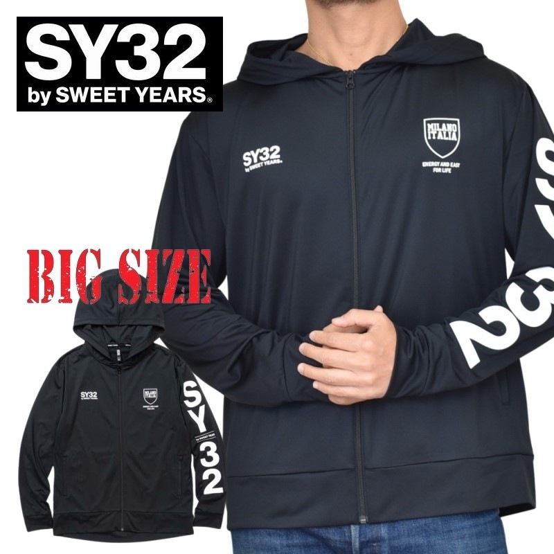 SY32 スウィート イヤーズ ジップアップジャケット 白 黒 XL