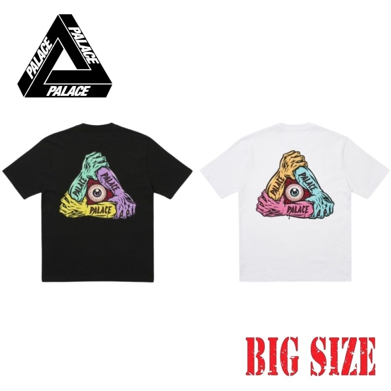 大きいサイズ メンズ PALACE パレス ARMS T-SHIRT 半袖Tシャツ 黒 白