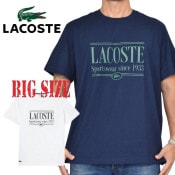�礭�������� ��� Lacoste �饳���� ���롼�ͥå� Ⱦµ�ԥ���� �ͥ��ӡ� �� �ۥ磻�� REGULAR FIT JERSEY T-SHIRT XXL