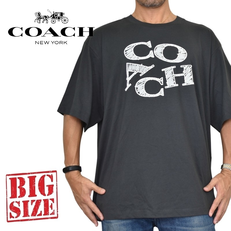 COACH コーチ 胸元ロゴ 半袖Tシャツ サイズM 大きいサイズ メンズ COACH コーチ 半袖Tシャツ 半袖Tシャツ
