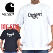 �礭�������� ��� CARHARTT WIP �����ϡ��� S/S SPREE HALFTONE T-SHIRT Ⱦµ ���롼�ͥå� �ԥ���� �� �֥�å� �� �ۥ磻�� XL XXL