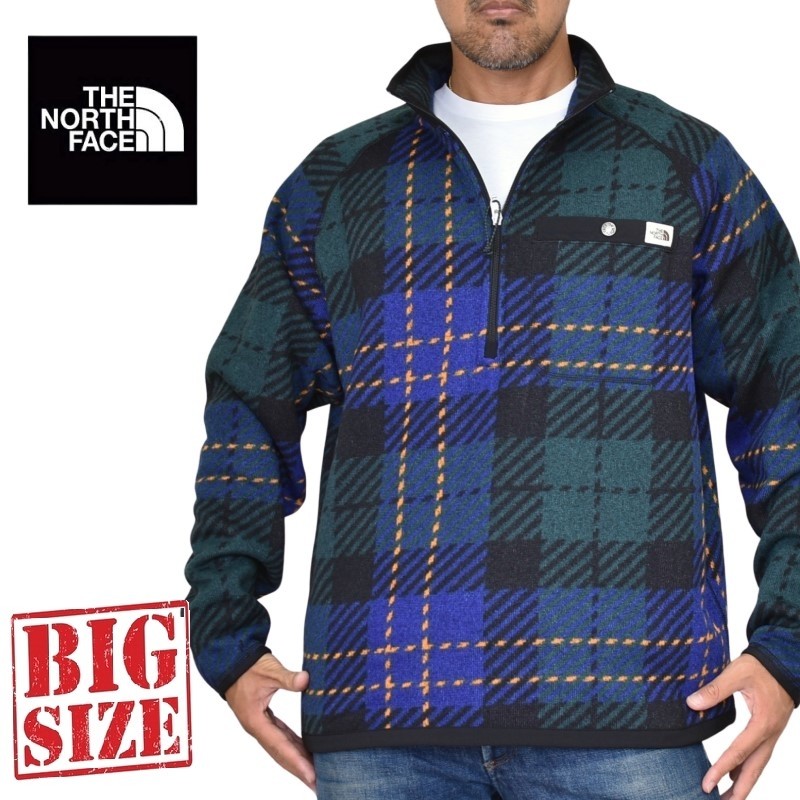 大きいサイズ メンズ ノースフェイス フリースジャケット ハーフジップ