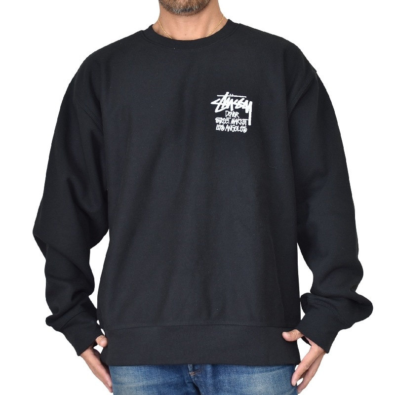 XL ステューシー ナイキ クルー ブラック 済まさ Stussy Crew Black 