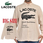��SALE���礭�������� ��� �饳���� LACOSTE Ĺµ����� ����ե��å� �ܥ�������� Long Sleeve Graphic Croc Shirt XXL