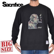 �礭�������� ��� SACRIFICE ������ե����� TYPE WOOD CREW �ץ륪���С� �������å� ���롼�ͥå� �ȥ졼�ʡ� �� �֥�å� XXL 2XL XXL 2XL