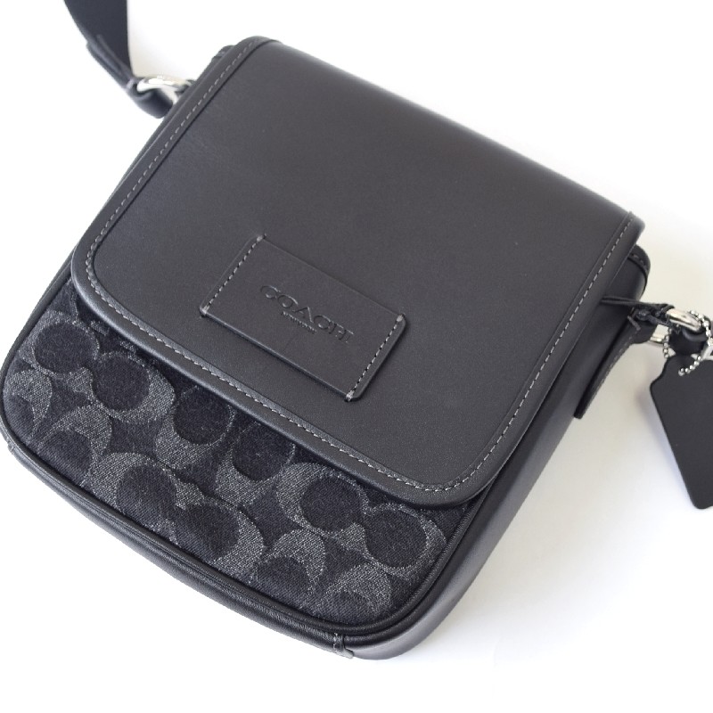 COACH コーチ ショルダーバッグ ポーチ 小さめ シグネチャー デニム