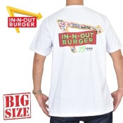 礭  IN-N-OUT BURGER 󥢥ɥȥС Ⱦµԥ  ۥ磻 75ǯǰ XL XXL