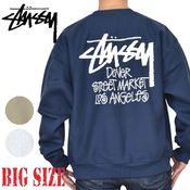 Stussy 黒 Lサイズ 刺繍シャツ　新品 STUSSY（ステューシー） 大きいサイズメンズ ステューシー半袖 Tシャツ