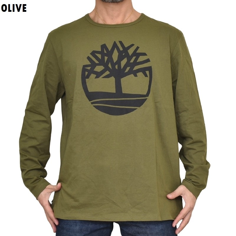 TimberlandTシャツ XLサイズ みどり 大きいサイズ メンズ ティンバーランド Timberland ツリーロゴ ロンT