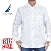 礭  NAUTICA Ρƥ Ρ Ĺµ ݥ printed oxford shirt XL XXXXL