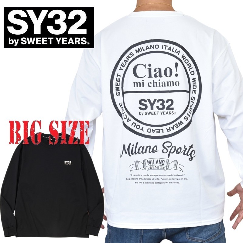  礭  SY32 by SWEET YEARS ȥ䡼 CIRCLE LOGO BACK PRINT L/S TEE T Ĺµԥ XXXL XXXXL
