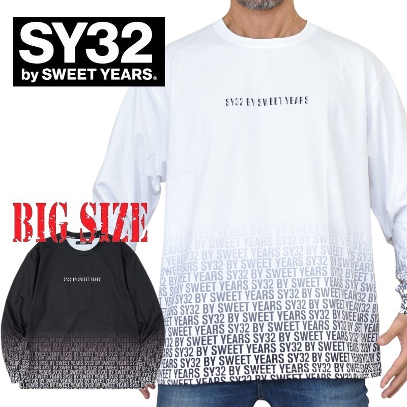  礭  SY32 by SWEET YEARS ȥ䡼 GRADATION LOGO L/S TEE T Ĺµԥ XXXL XXXXL