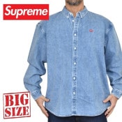 礭  Supreme ץ꡼ ⡼ܥå ݥ ܥ Ĺµǥ˥ॷ Small Box Shirt Washed Indigo XXL