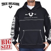 礭  TRUE RELIGION ȥ롼ꥸ BIG T LOGO ZIP TRIM HOODIE ץ륪С աǥ å ѡ XXL