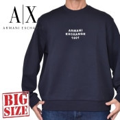 礭  ޡ˥ A/X ARMANI EXCHANGE ݥȻɽ 롼ͥå ץ륪С XL XXL