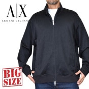 �礭�������� ��� ����ޡ��˥����������� A/X �ե른�å� �ȥ�å����㥱�å� �� �֥�å� ARMANI EXCHANGE XXL