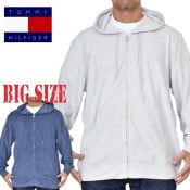 �礭����������� TOMMY HILFIGER �ȥߡ��ҥ�ե����� Terry Toweling Zip Hoodie �ե른�å� �ѡ����� �ѥ������� ������ XXL XXXL