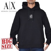 �礭�������� ��� ����ޡ��˥����������� A/X ARMANI EXCHANGE �������å� �ѡ����� �ա��ǥ��� �ץ륪���С� ���ݥ���Ȼɽ� XXL