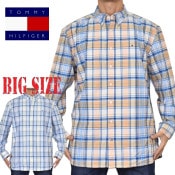 �礭����������� TOMMY HILFIGER �ȥߡ��ҥ�ե����� Ĺµ����� �����å��� ���ݥ���� �ܥ�������� REGULAR FIT XXL