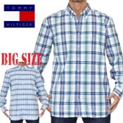�礭����������� TOMMY HILFIGER �ȥߡ��ҥ�ե����� Ĺµ����� �����å��� ���ݥ���� �ܥ�������� SLIM FIT XXL