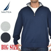 �礭�������� ��� NAUTICA �Ρ��ƥ��� navtech quarter-zip sweater���ϡ��ե��å� �������������å� �������� �˥å� ���ݥ���� XXL XXXL