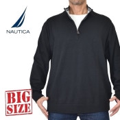 �礭�������� ��� NAUTICA �Ρ��ƥ��� performance quarter-zip sweater �ϡ��ե��å� �������������å� �������� �˥å� ���ݥ���� XXL XXXL XXXXL