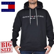 �礭����������� TOMMY HILFIGER �ȥߡ��ҥ�ե����� Embroidered Tommy Logo Hoodie �ץ륪���С� �������å� �ա��ǥ��� ΢���� �����ɽ� Ĺµ �ȥåץ� XXL