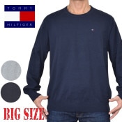 �礭����������� �ȥߡ��ҥ�ե����� TOMMY HILFIGER ���롼�ͥå� ���åȥ� Ĺµ �ȥåץ� �ե�å����� ���ݥ���Ȼɽ� �ݼ� Classic Crewneck Sweater XXXL XXL