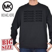 �礭�������� ��� MK MICHAEL KORS ���롼�ͥå� �������åȥ���� �ȥ졼�ʡ� ���� �ե��å��� �٥�٥å� �ѥå� ���롼�ͥå� �ץ륪���С� �֥�å� �� XXL