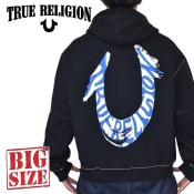 �礭�������� ��� TRUE RELIGION �ȥ��롼��ꥸ��� HORSESHOE PAINT BIG T ZIP HOODIE �ե른�å� �ա��ǥ��� �������å� �ѡ����� XXL