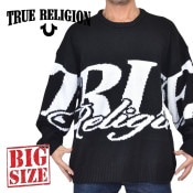 �礭�������� ��� TRUE RELIGION �ȥ��롼��ꥸ��� LOGO CREWNECK SWEATER ���� ���롼�ͥå� �������� �˥å� XXXL