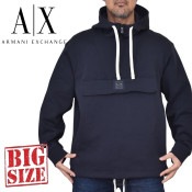 �礭�������� ��� ����ޡ��˥����������� A/X ARMANI EXCHANGE �ѡ����� ���Υ�å� �ϡ��ե��å� �ͥ��ӡ� �� �ա��ǥ��� �����ѥå� �������å� �ա��ǥ��� XXL