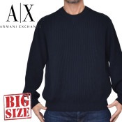 �礭�������� ��� ����ޡ��˥����������� A/X ARMANI EXCHANGE �˥å� �������� �ץ륪���С� ���롼�ͥå� ����Ԥ� XXL