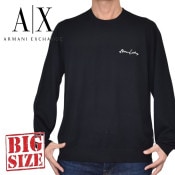 �礭�������� ��� ����ޡ��˥����������� A/X ARMANI EXCHANGE �˥å� �������� �ץ륪���С� ���롼�ͥå� �ϥ������� ���� ���ݥ���� ������ץȥ����ɽ� XXL