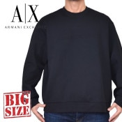 �礭�������� ��� ����ޡ��˥����������� A/X ARMANI EXCHANGE �ȥ졼�ʡ� �������åȥ���� ���롼�ͥå� ����ܥ����� Ω�Υ��� �֥�å� �� XXL