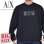 �礭�������� ��� ����ޡ��˥����������� A/X ARMANI EXCHANGE �ȥ졼�ʡ� �������åȥ���� ���롼�ͥå� �ܥå������� �֥�å� �� XXL